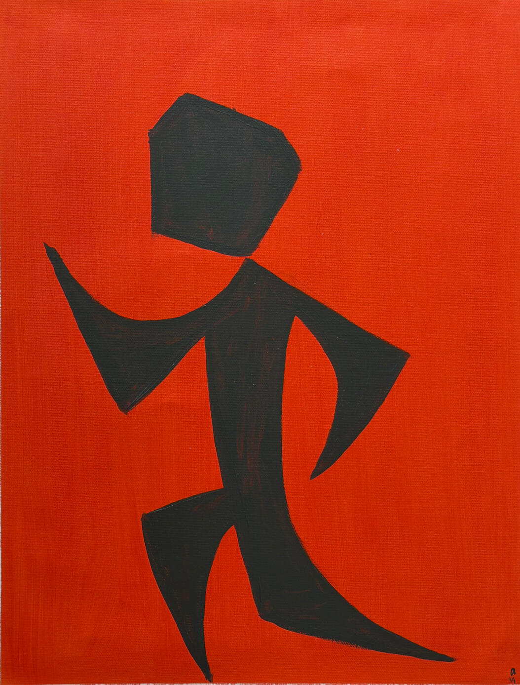 "The Orange Man", acrylic on canvas, 12.75" x 16.75", $265 SOLD