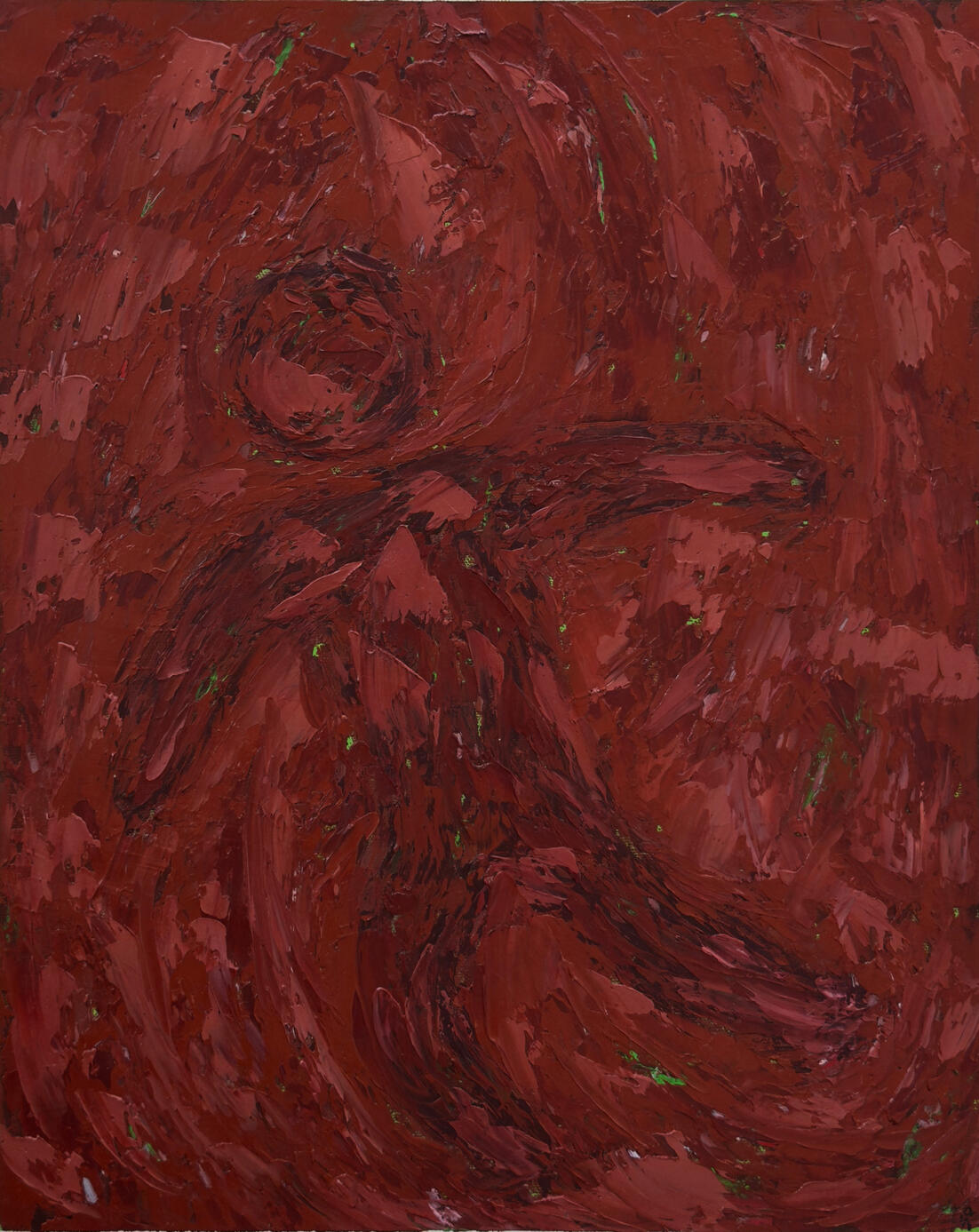 "Dialogue: 02", oil and acrylic on canvas, 14.5" x 18.25", $500