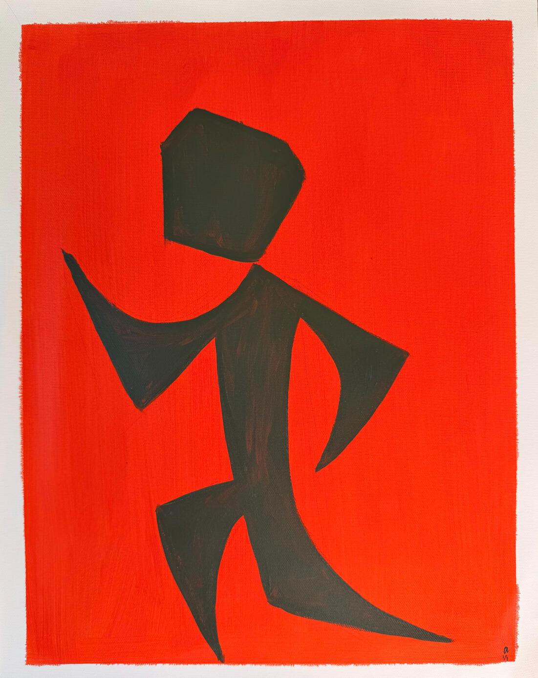 The Orange Man, acrylic on canvas