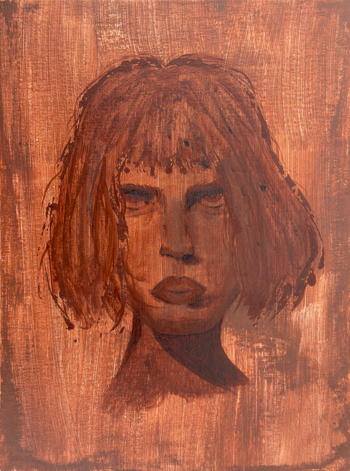 "Thrilled", acrylic on canvas panel, 8" x 10", $240